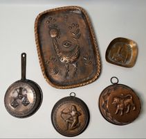 Vintage Kupfer Konvolut – Reliefkunst & Sternzeichen