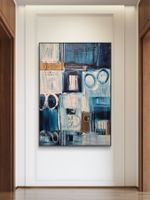 Abstraktes Bild XXL 100x140cm mit schw. Rahmen