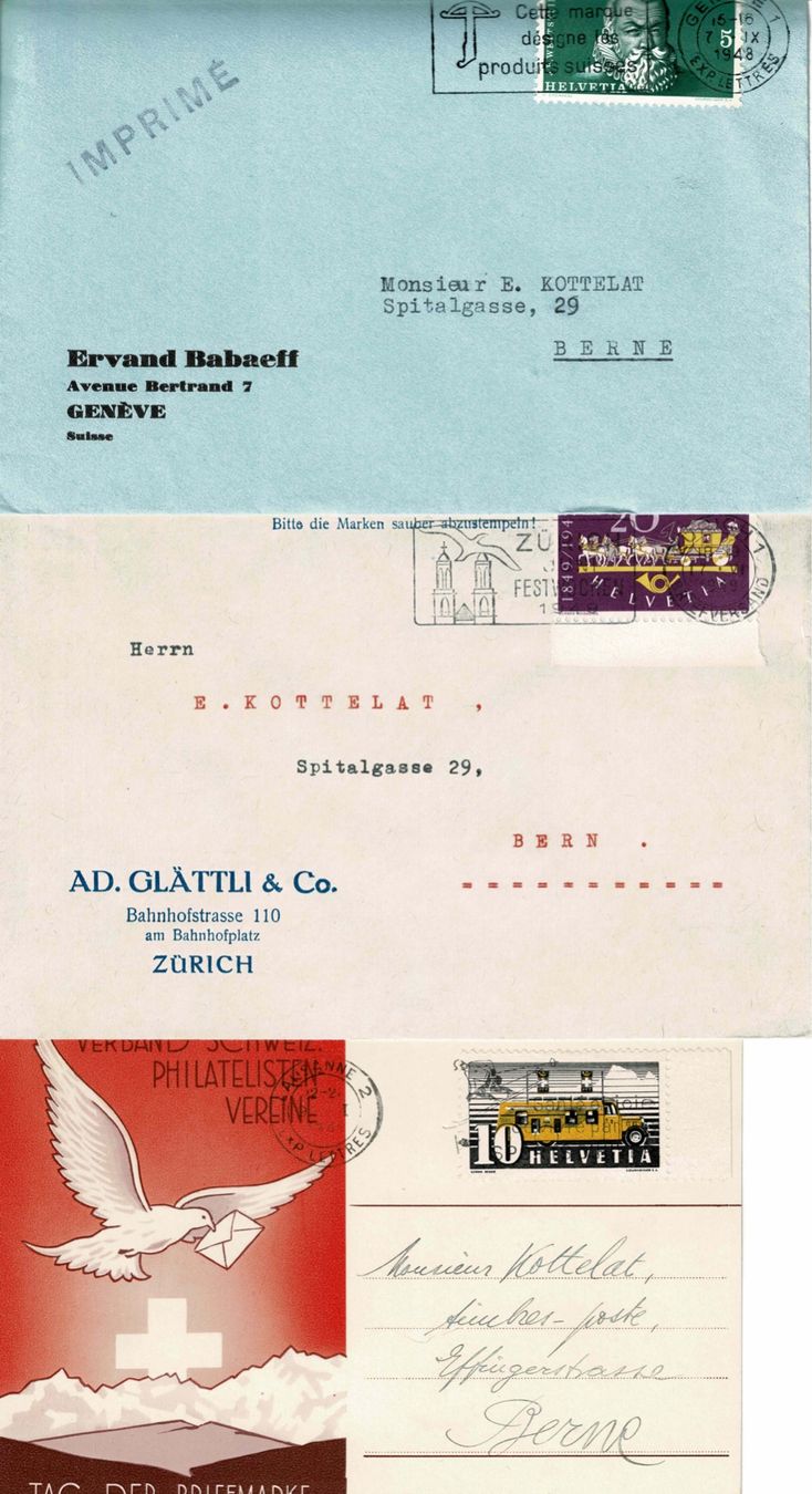 Buste & buste per spedizione: 29 Kottelat-Briefe – Usato da Zürich venduto da Bierino 5