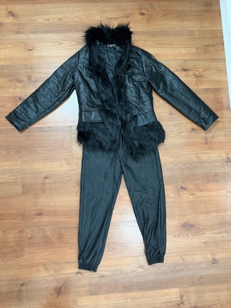 Women’s Faux Leather Set XS/S Jacket & Joggers
