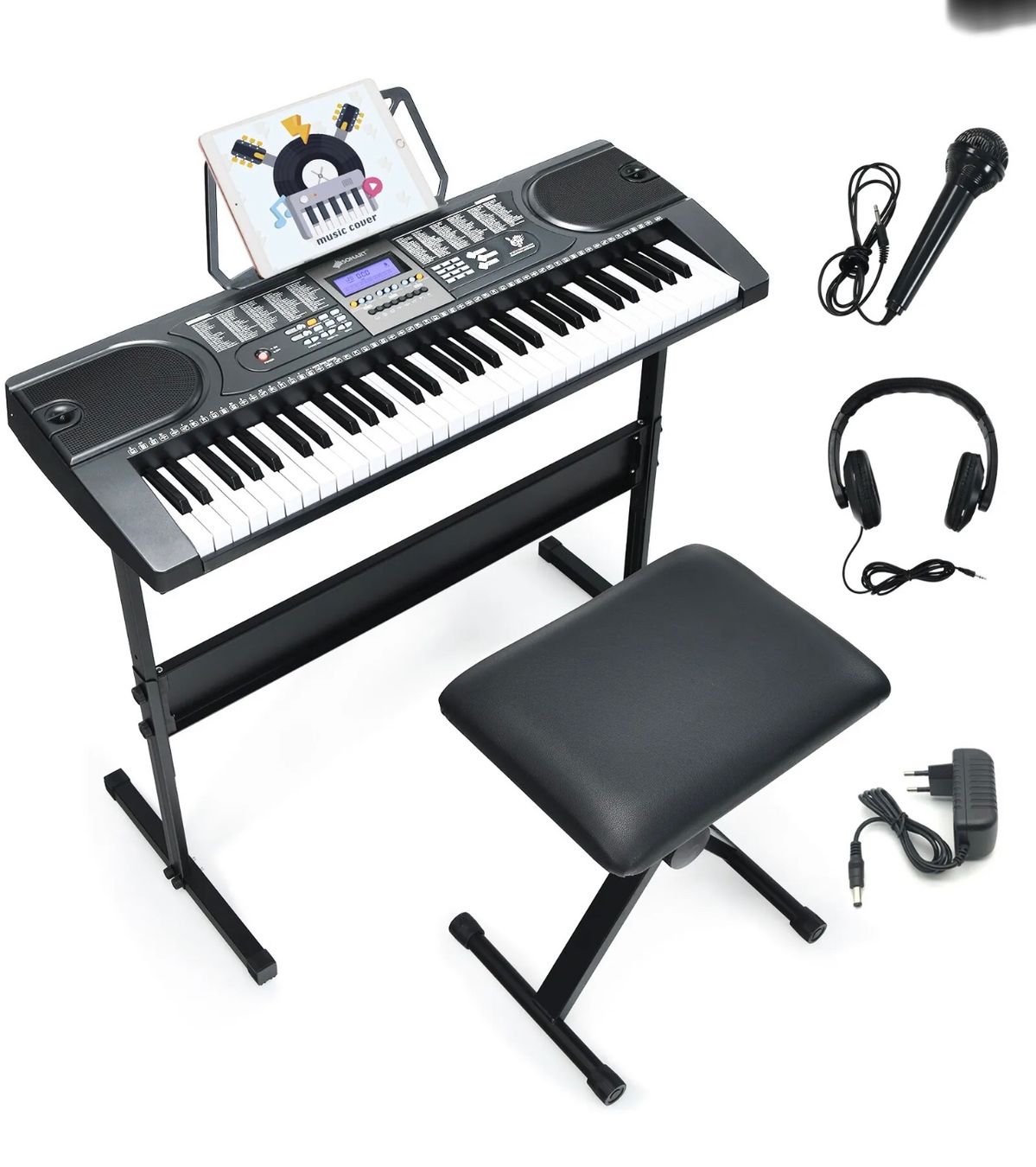 Musikinstrumente: + 61 Tasten Keyboard  E-Piano + Ständer kopfhörer – Neu und originalverpackt aus Amriswil von