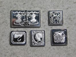 5 Silbermarken (4.5g/925) mit historischen Vorbildern