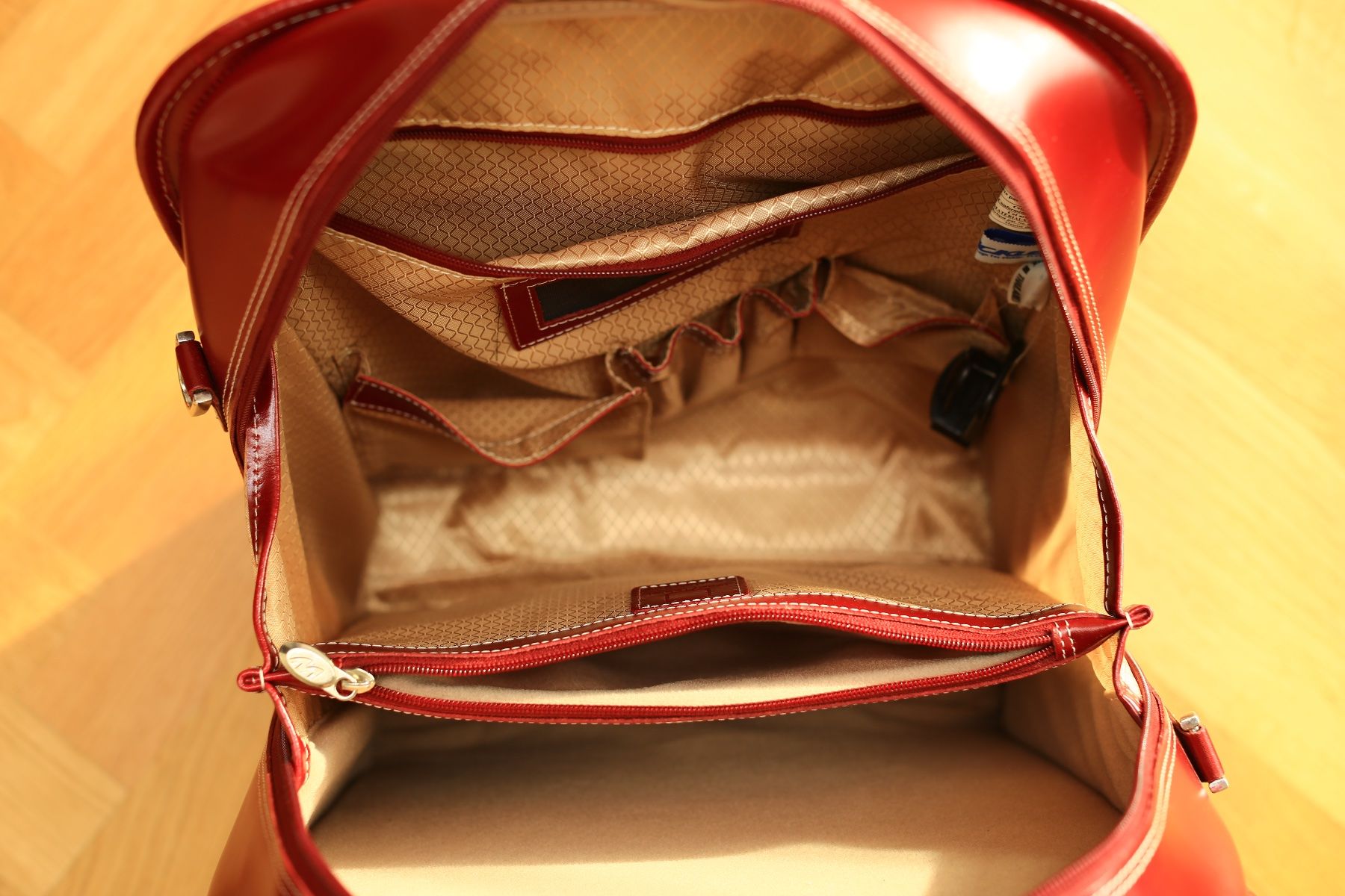 Valises de voyage: Rote Leder Laptop Aktentasche mit Rollen – Neuf (Voir description) à Wettswil par mk34 8