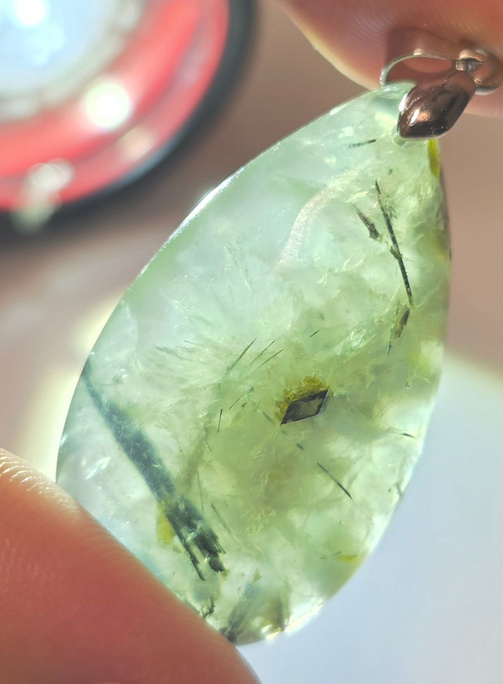 Minerali & Pietre curative: Prehnit Anhänger E – Nuovo e nell'imballaggio originale da Matzingen venduto da Shay_Crystalz 1