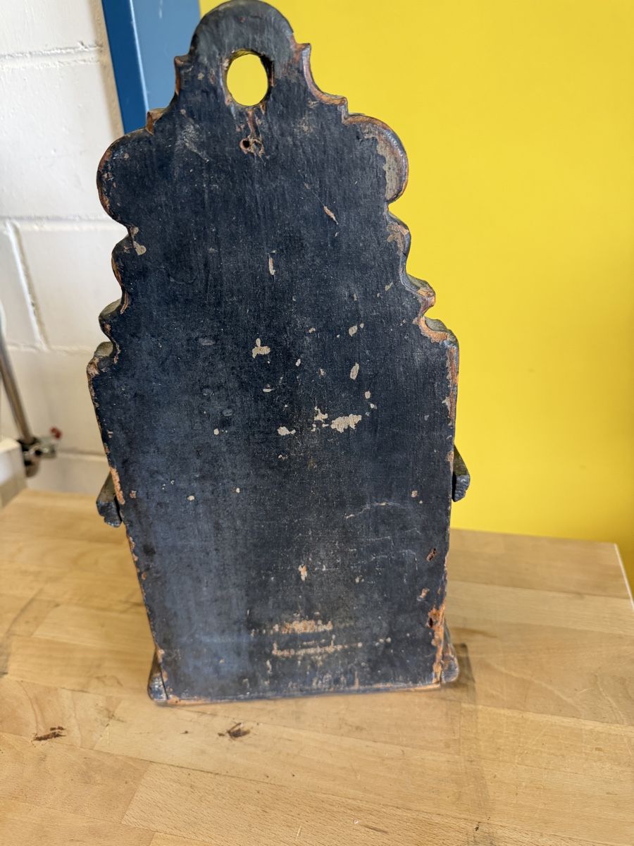 Salvadanai: Alte Spardose mit religiösem Bild Holz  – Usato da Strengelbach venduto da RaenAntikDesign 5