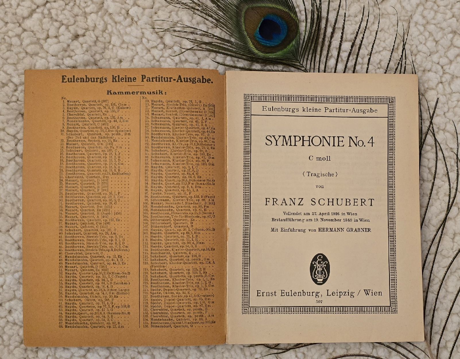 Bücher: Schubert - Symphonie Nr. 4 - Eulenburg Partitur – Gebraucht aus Biberist von zh2se 2