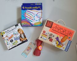 3 Bastelsets für kreative Kinder! Airbrush, Schmuck, Scoubi