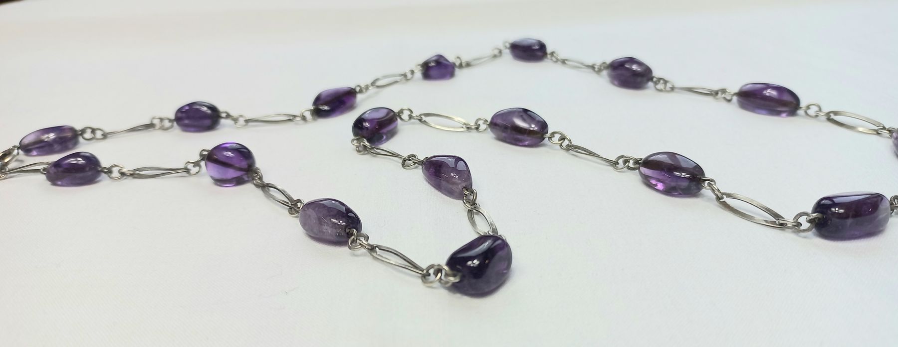 Catenine: Wunderschöne Amethyst-Kette, Silber, Vintage! – Usato da Buchs AG venduto da Dzirul 1