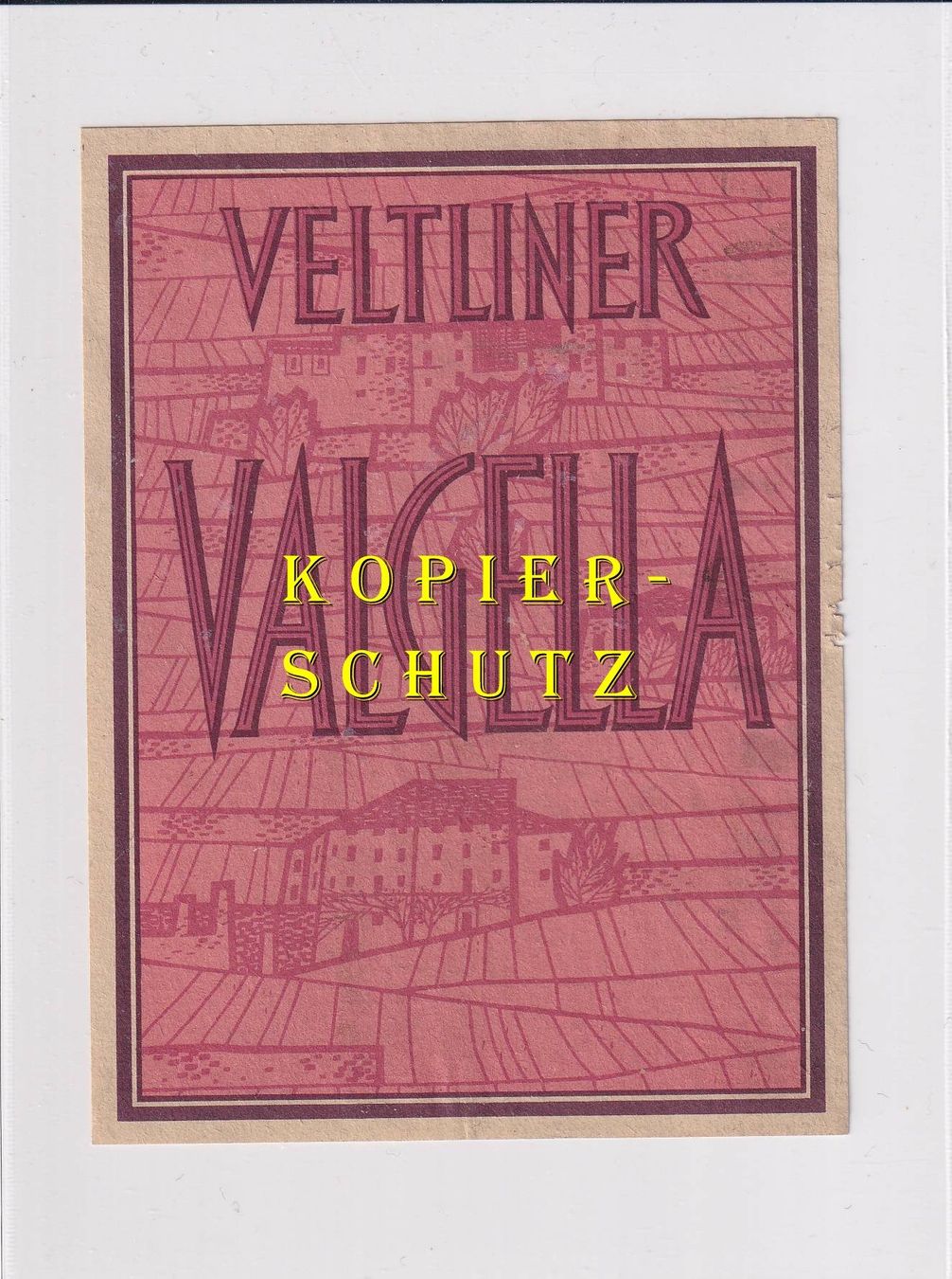 Carta: Etikette - Veltliner Valgella /bd – Usato da Hombrechtikon venduto da Rudolf07