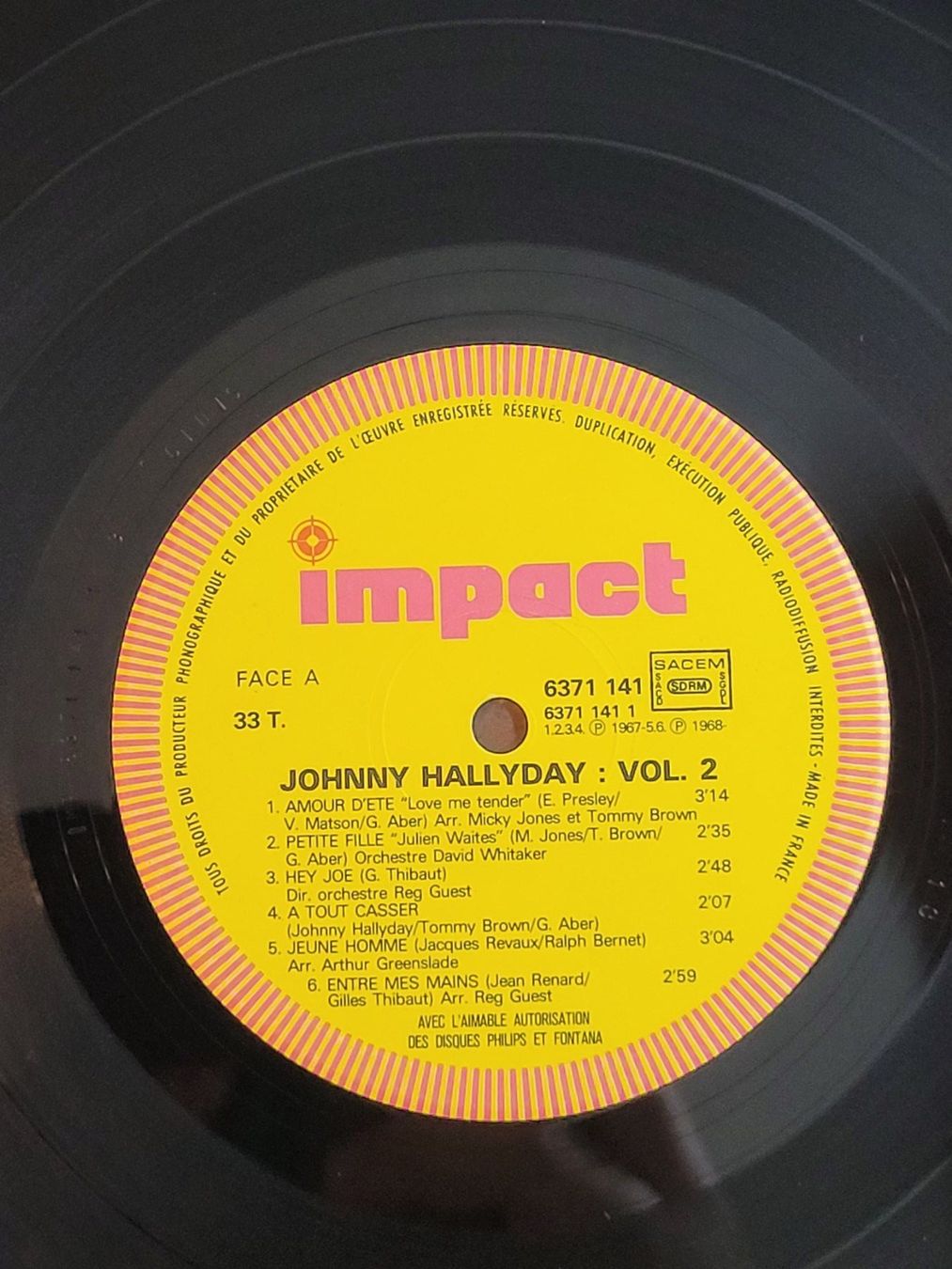 Dischi in vinile: Vinyle Johnny Hallyday Volume 2 Impact – Usato da La Chaux-de-Fonds venduto da reu_kx5l 3