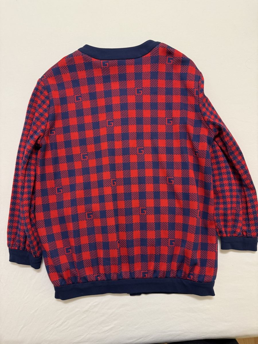 Giacche: Gucci Cardigan - Red & Navy Check Pattern - Size 10! – Nuovo (secondo la descrizione) da Meilen venduto da babanova 1