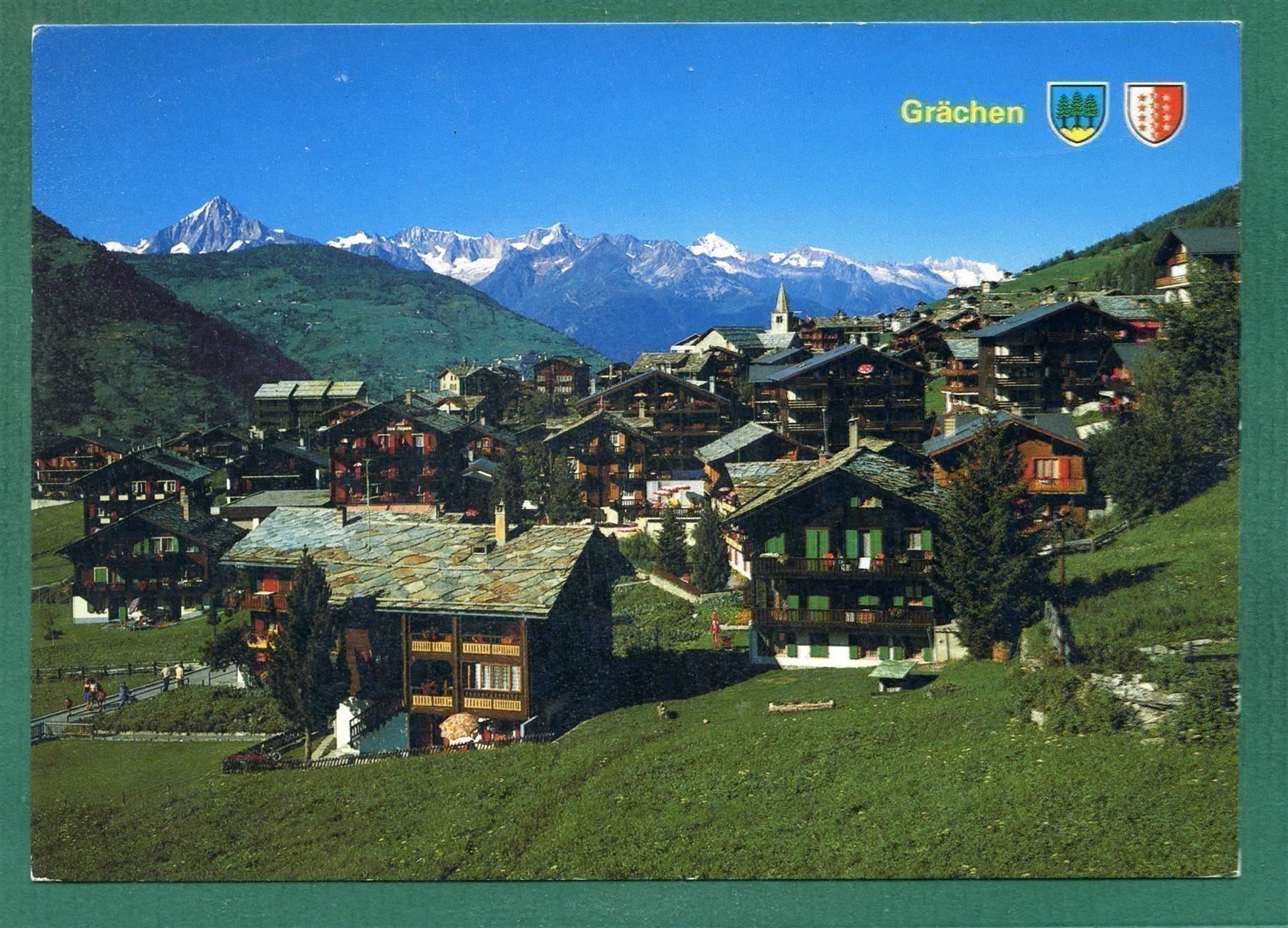 Cartoline postali: Grächen, 1991, gelaufen, Grossformat – Usato da Sargans venduto da Hausi1951
