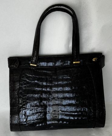 Elegante Vintage Handtasche / Shopper in Kroko-Optik