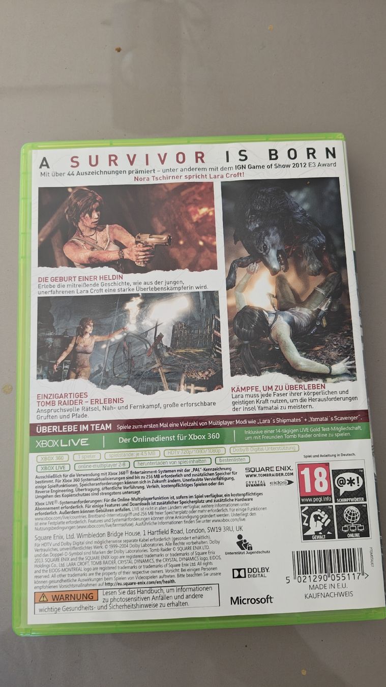 Spiele: Xbox 360 Tomb Raider – Gebraucht aus Montagnola von mattbert86 1