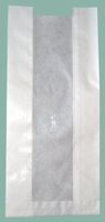 Brotbeutel 22/7.5 x 35 cm weiss mit Sichtstreifen