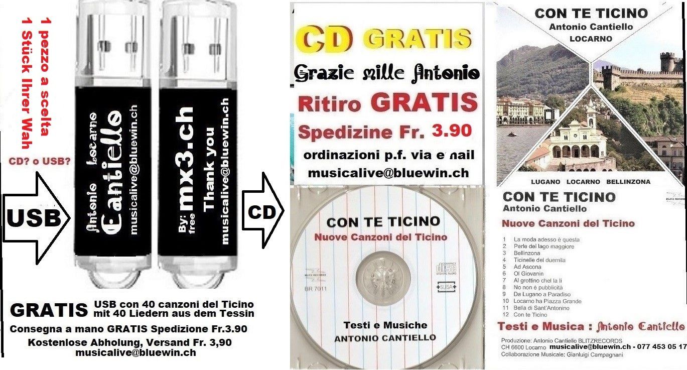 Strumenti musicali: Mandolino e Fisa CD , oder USB con Canzoni del TICINO – Usato da Locarno venduto da Antonio41