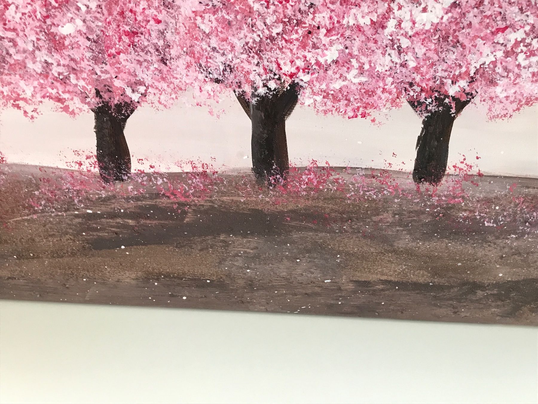 Dipinti: Unikat Acrylbild Kirschblüten 60/40 – Nuovo e nell'imballaggio originale da Landschlacht venduto da girris100 2