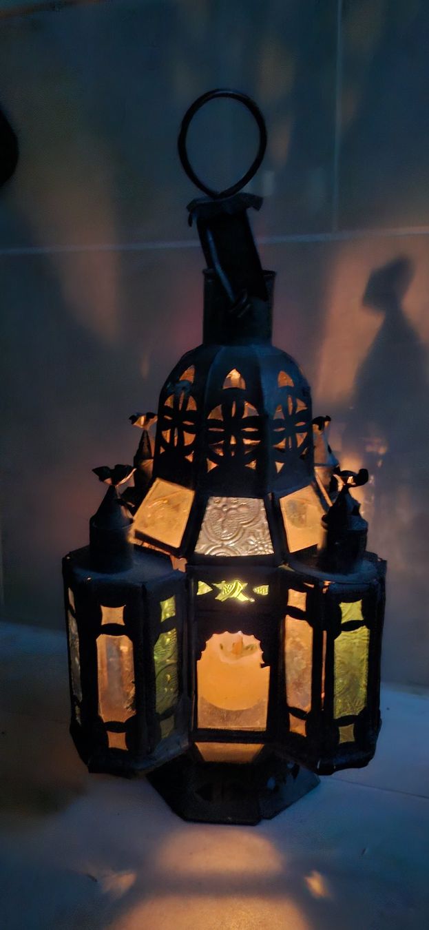 Lampade: Antike Laterne / Windlicht, Metall und Glas – Nuovo (secondo la descrizione) da Füllinsdorf venduto da vmn 1