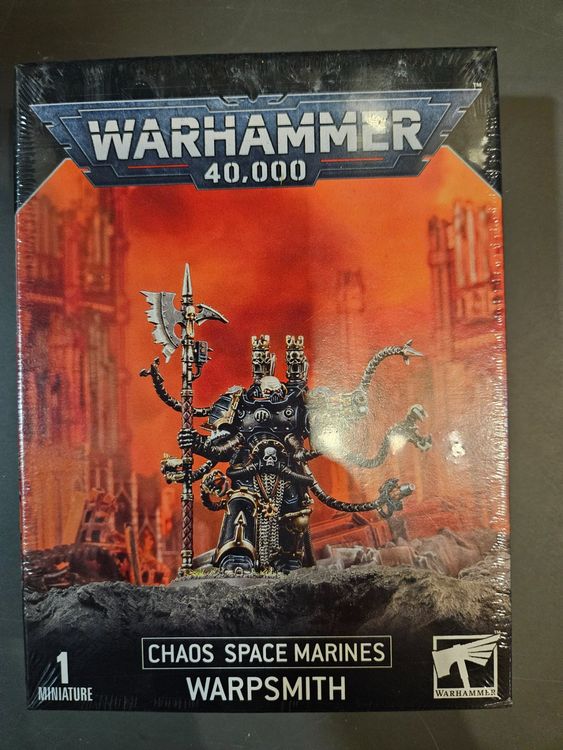 Games Workshop Warhammer 40,000 – Chaos Space Marines Warpsmith – Figurine Plastique à Assembler Et Peindre, Dès 14 Ans