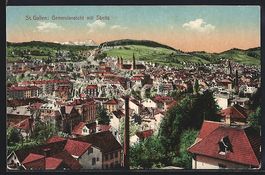 St. Gallen, Generalansicht mit Säntis