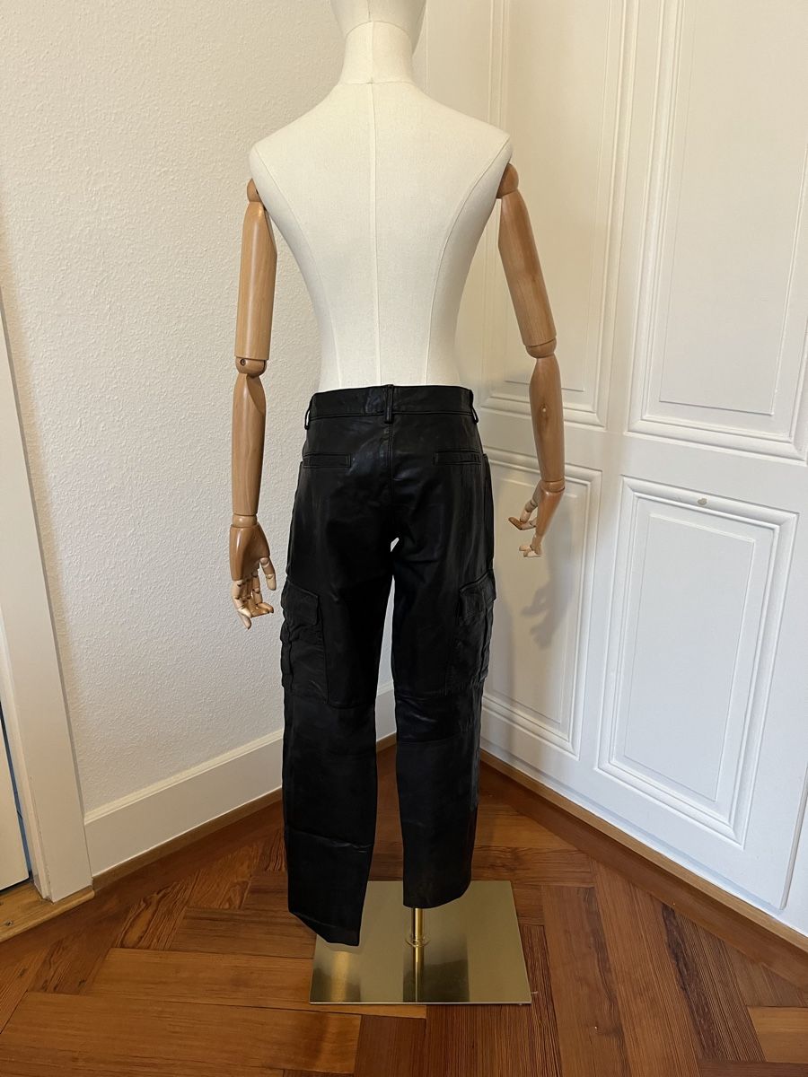 Maje Pantaloni: MAJE Leather Cargo Pants Black Size 40 - Great Style! – Usato da Mies venduto da Nib2011 3
