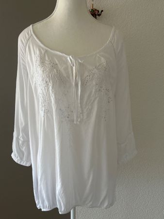 3/4 Arm Blusenshirt weiss von Blackbox Gr. XL