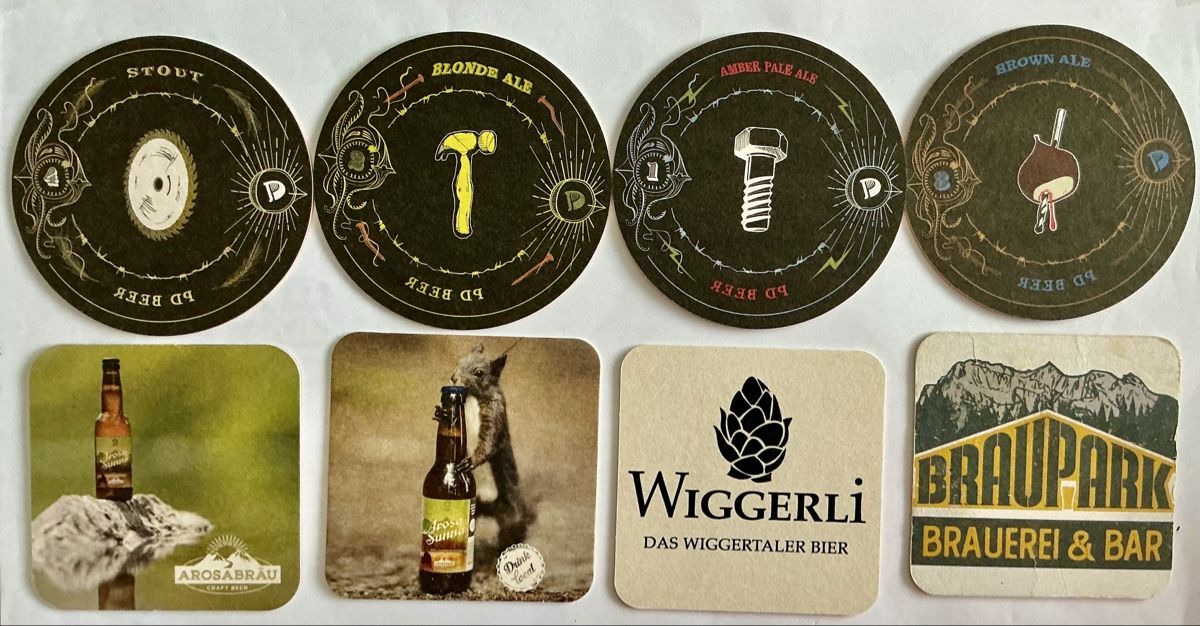 Untersetzer: Schweizer Brauereien Bierdeckeln  – Neu (gemäss Beschreibung) aus Arcegno von Denni
