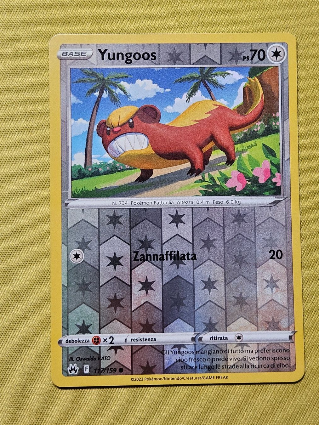 Pokémon Carte collezionabili: Crown Zenith - Yungoos 117/159 – Usato da Bellinzona venduto da Pokemarco