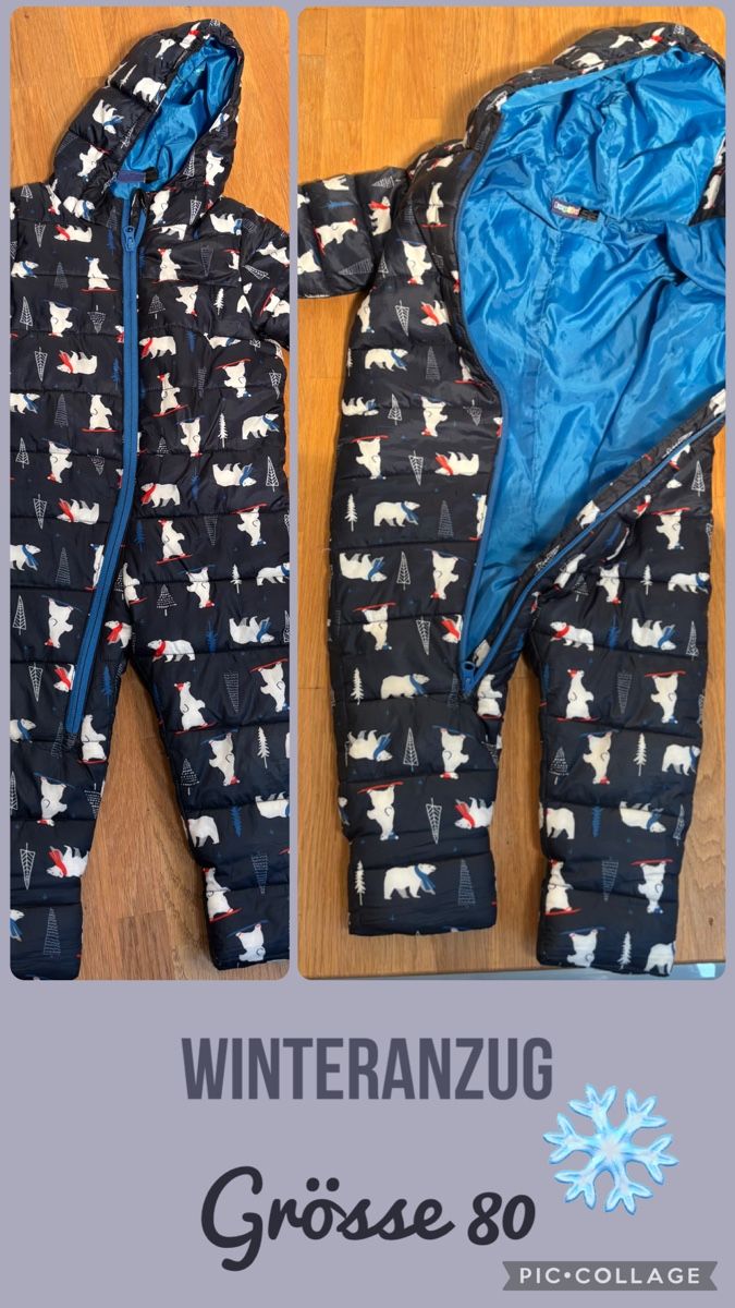 Lupilu Ensembles: Kinder Winteranzug Grösse 80 mit Bärenprint – D'occasion à Pfäffikon ZH par Salibandy