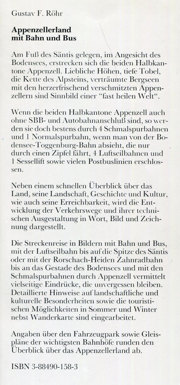 Libri: Appenzellerland, Bahn. Bus – Usato da Aarau venduto da Elmaar41 2