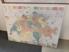 Grosse Schweiz-Karte in Farbe, ideal für das Büro! 🇨🇭