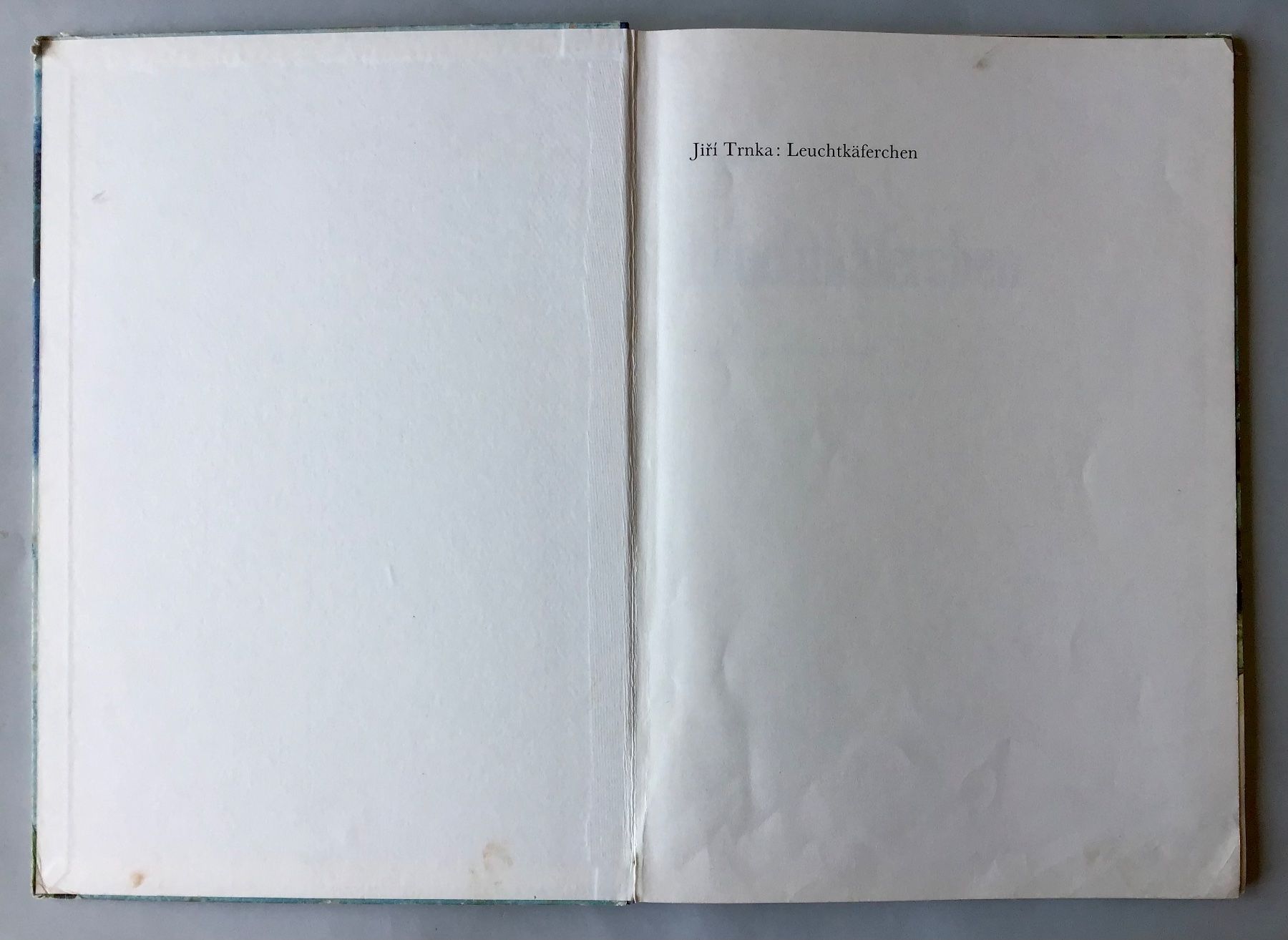 Libri: Bilderbuch: Leuchtkäferchen - Jiri Trnka – Usato da Bubendorf venduto da Alpenheidi 2