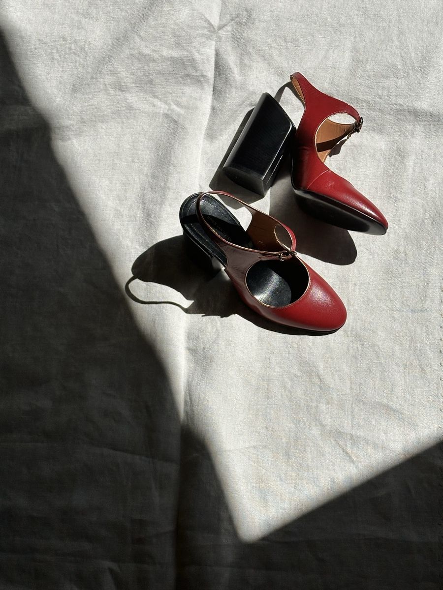 Dries Van Noten Chaussures femmes: Dries Van Noten red Slingback Pumps – Neuf (Voir description) à Gandria par dyscpk 2