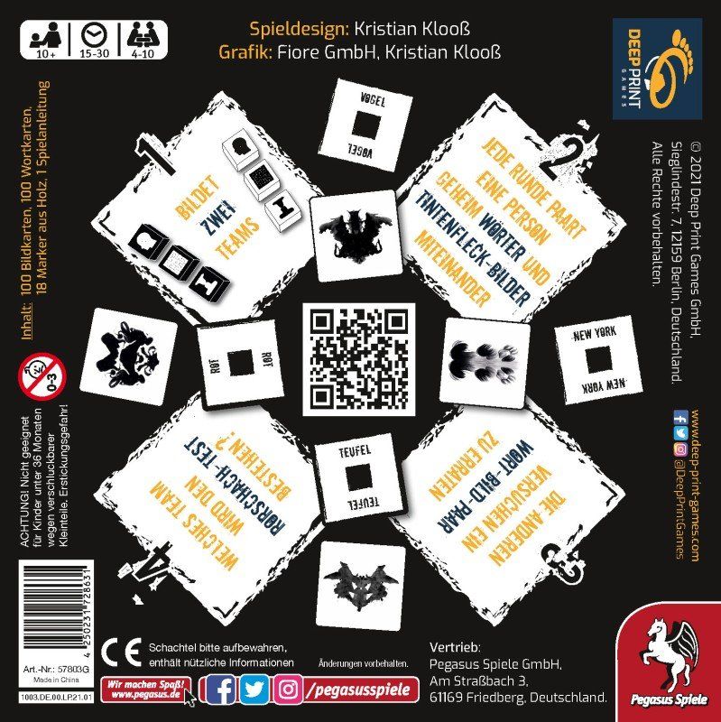 Pegasus Spiele Giochi: Spiel Rorschach inkl. Promo-Pack – Nuovo e nell'imballaggio originale da Uster venduto da Ludit 1