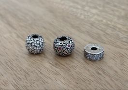 Lot de 3 charms Pandora - argent 925