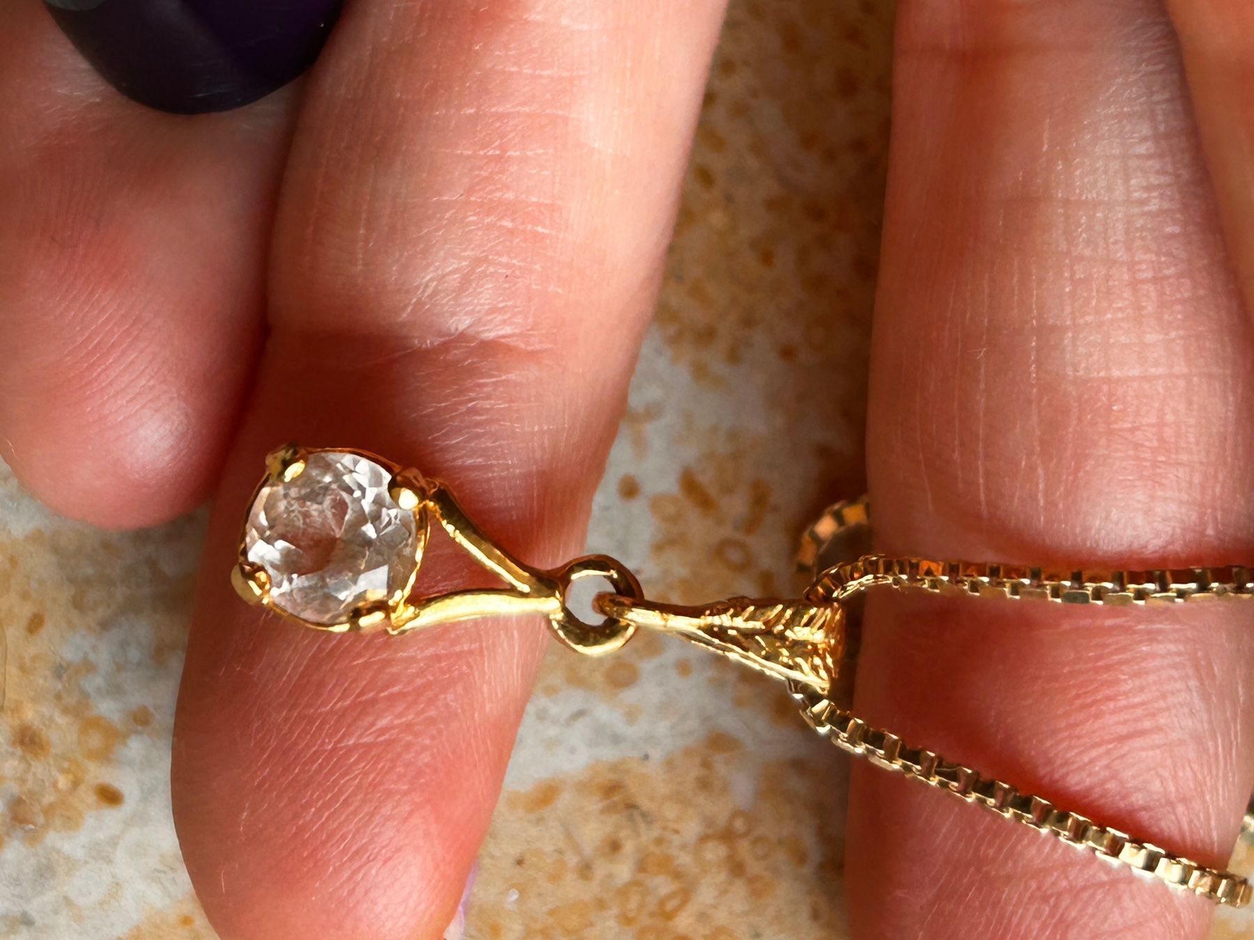 Catenine: Silberkette Golden WHITE STONE CLASSIC – Usato da Basel venduto da bellespirit 6