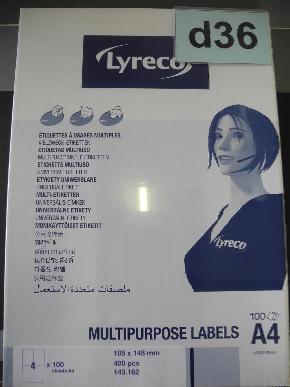 Autocollants: Lyreco A4 Etiketten / Labels, Nr. d36 – Neuf avec emballage d'origine à Kottwil par Crazyrolf