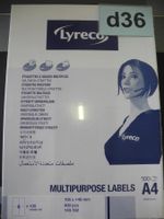 Lyreco A4 Etiketten / Labels, Nr. d36