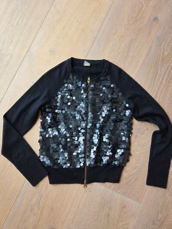 J.Crew Cardigan Glitter schwarz black Grösse S