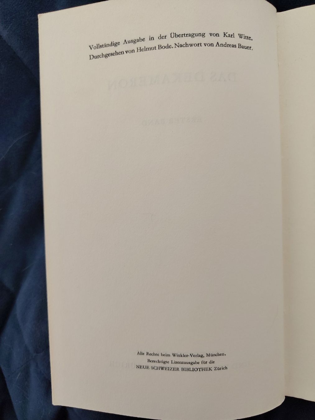 Libri: Boccaccio - Das Dekameron, Band I & II – Usato da Wohlen b. Bern venduto da mattia.marchetti 2