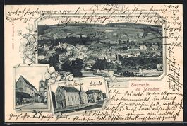 Moudon, Kath. Kirche und Schule, Panoram