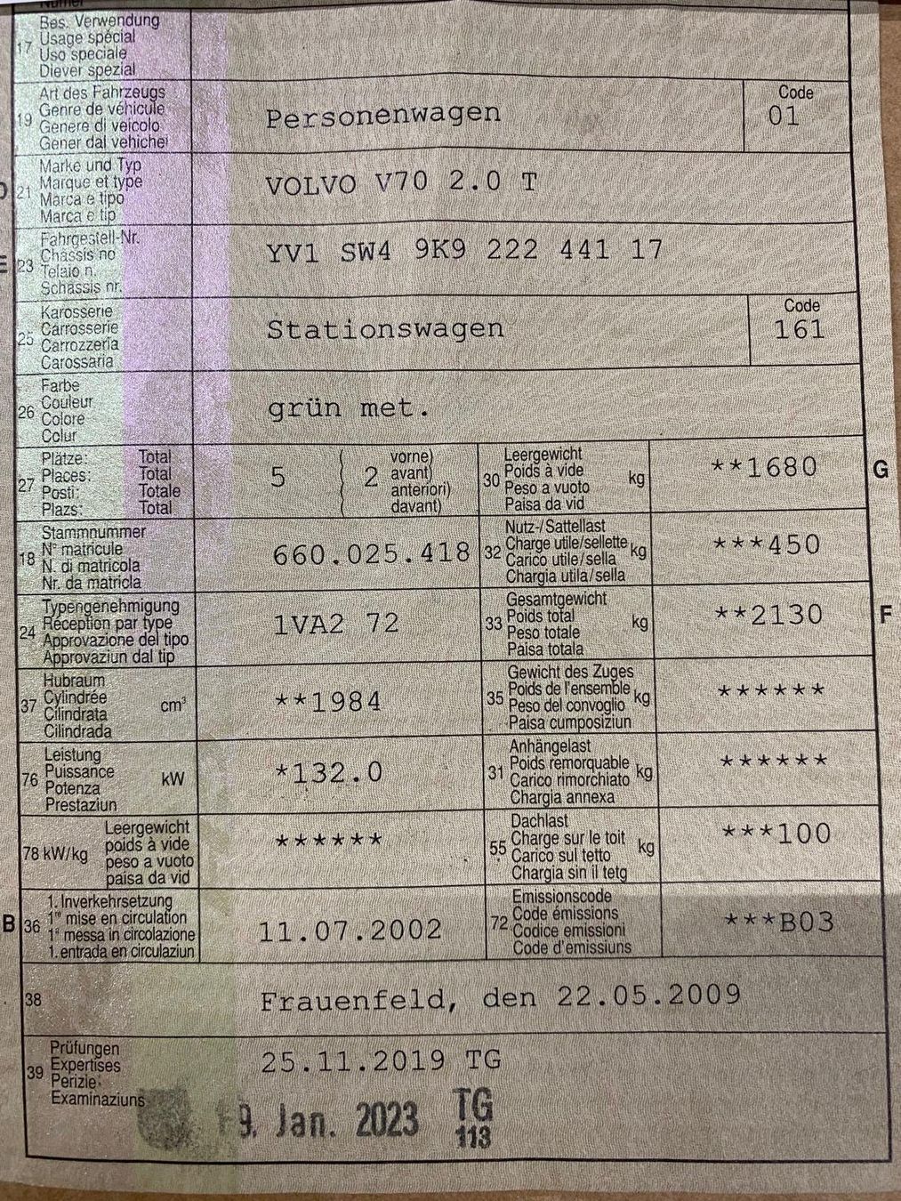 Volvo Automobili: Volvo V70 Kombi. – Usato da Wittenbach venduto da rici2004 9