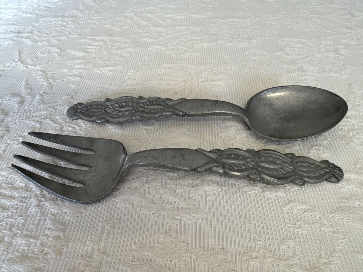 Set di posate: Zinn Salatbesteck,David-Andersen Norwegen – Usato da Gams venduto da ver_n7n9