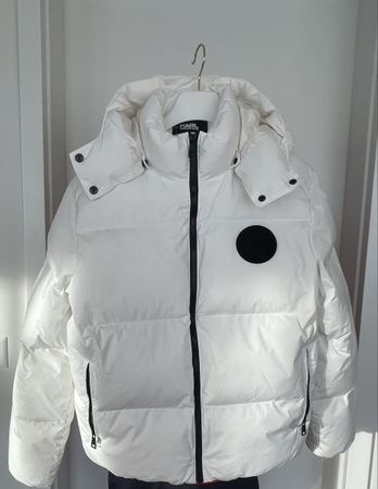 Karl Lagerfeld Damen Winterjacke, weiss, Grösse M