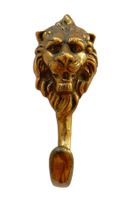 Edler « Löwenkopf »  Wandhaken aus Messing - 10.3cm