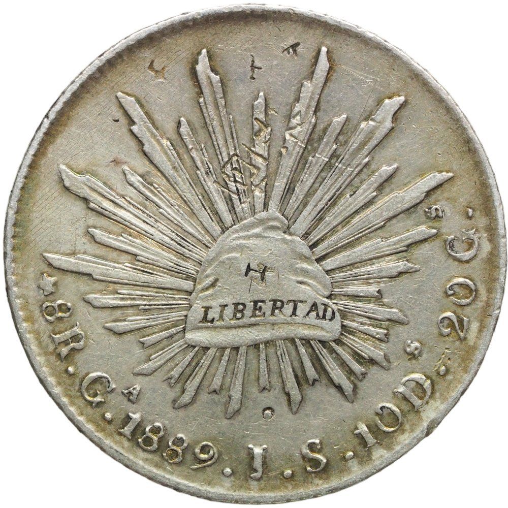 Tutti le monete: Mexiko, 8 Reales 1889 Ga JS – Usato da Liestal venduto da fibonaccis 1
