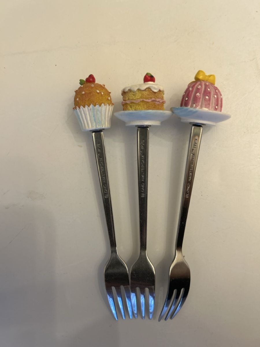Set di posate: 6er Set entzückende Tortengäbelchen Cupcake Modell – Nuovo (secondo la descrizione) da Allschwil venduto da Maline1 2