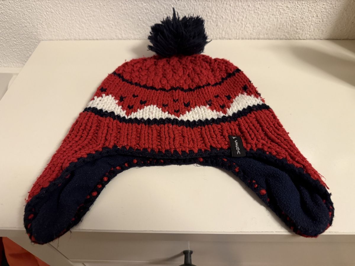 Sonstige Jungenkleidung: Vaude Beanie Hat with Ear Flaps Red Blue White – Gebraucht aus Lenzburg von Reniss_ 2