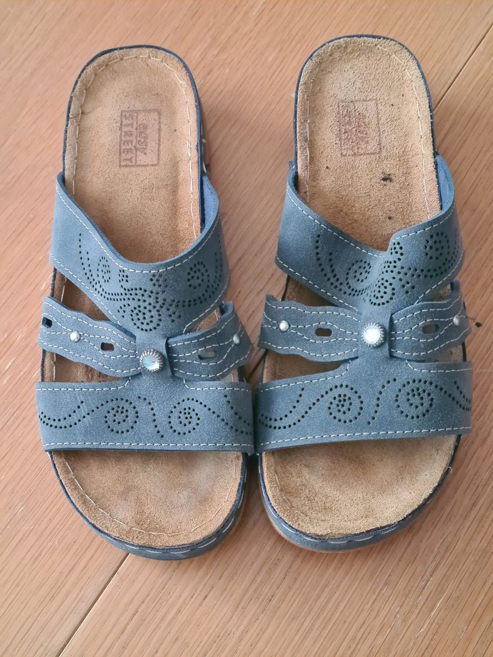 Scarpe da donna: grau-blaue Sandalette Grösse 39 – Usato da Olten venduto da chaas21