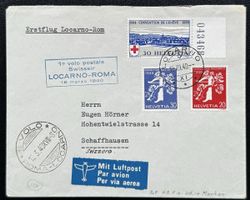 Erstflug Locarno-Rom 1940 mit Landesausstellung